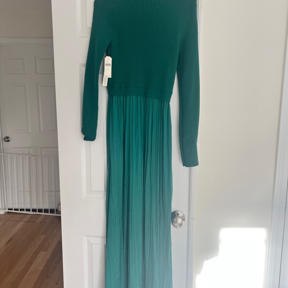 The Thea Long-Sleeve Twofer Maxi Dress Anthropologie